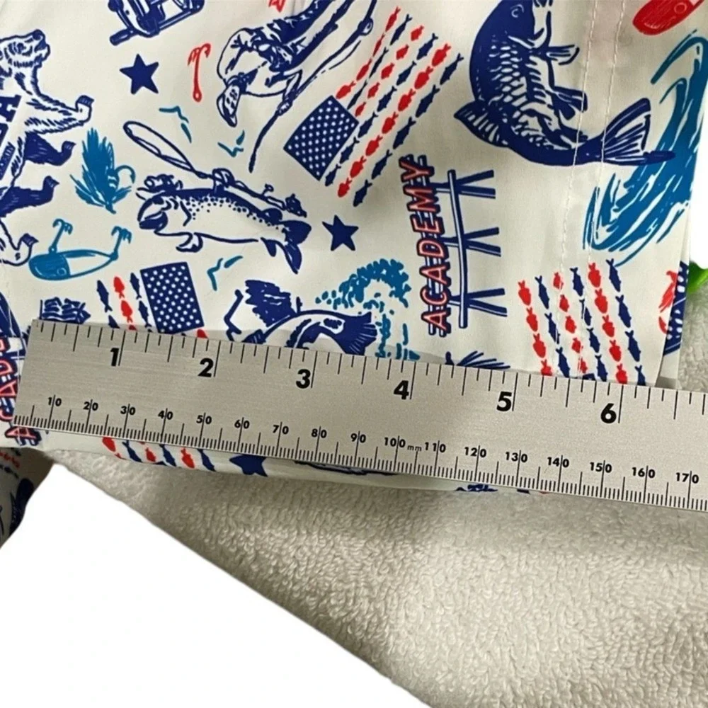 Men's XL Swim Trunks Red, White & Blue The Right‎ Stuff by Academy USA